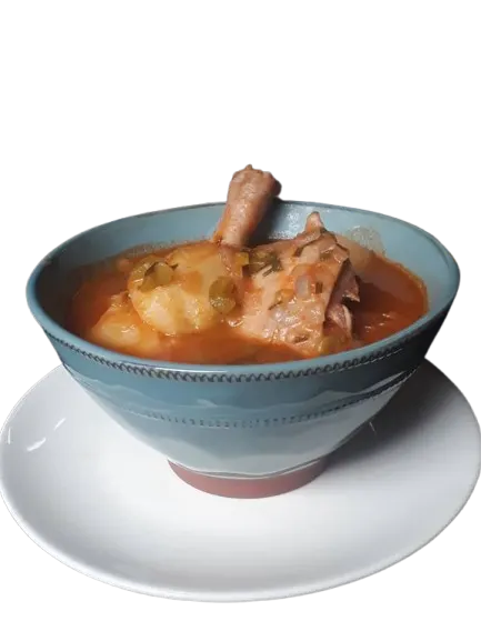 Boiled Chicken Leg with potatoes